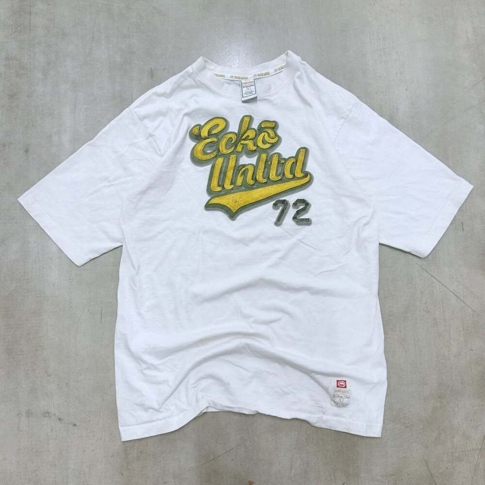Ecko Unltd. The Classic T-Shirt Size L White Embroidered Logo 72
